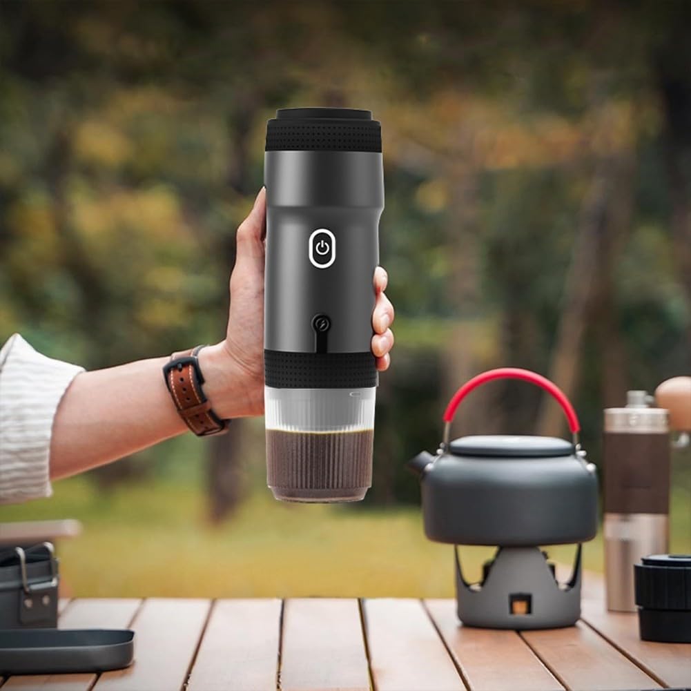 Elektrische Reisekaffeemaschine Schnell Aufheizung(Black A)