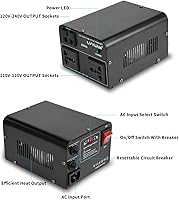 Vista 41 de LVYUAN Convertidor de transformador de voltaje Step Up/Down Convertir de 110-120 voltios a 220-240 voltios y de 220-240 voltios a 110-120 voltios