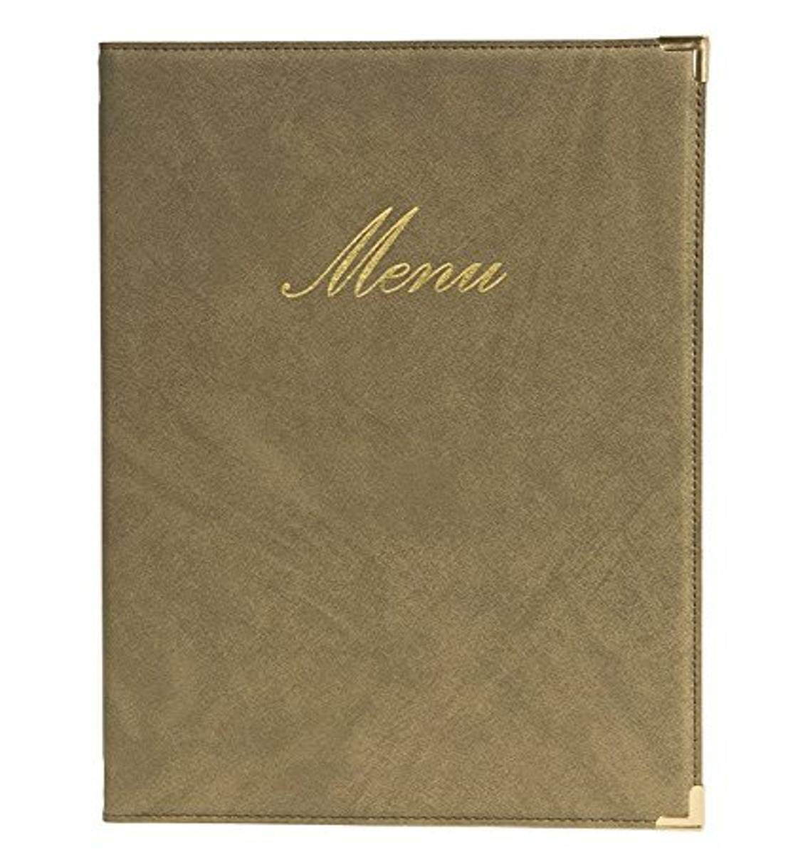 American Metalcraft MCCRLSBI Classic Menu Holder, Beige Ivory