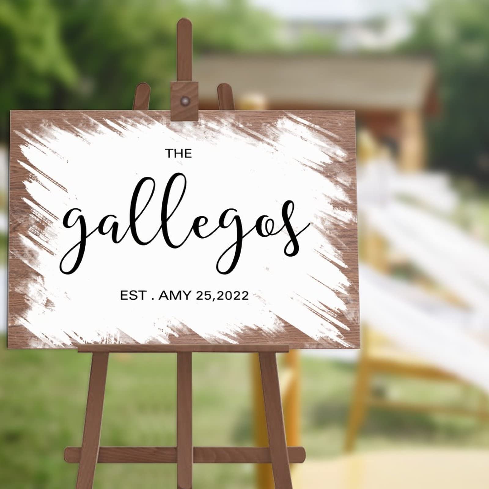 Panneau de bienvenue mariage bois personnalisé 30x45cm
