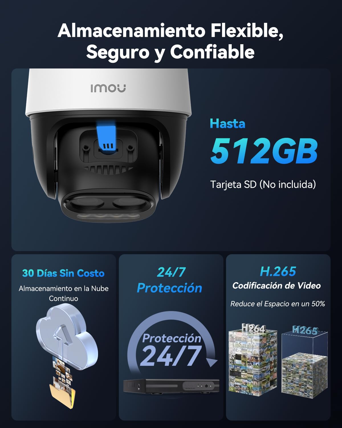 Imou 3K 5MP Cámara Vigilancia WiFi Exterior Doble Lente con Zoom Híbrido12X | 360° PTZ, Visión Nocturna en Color 56m, Detección de Humano/Vehículo, Seguimiento Automático, Audio Bidireccional, IP66