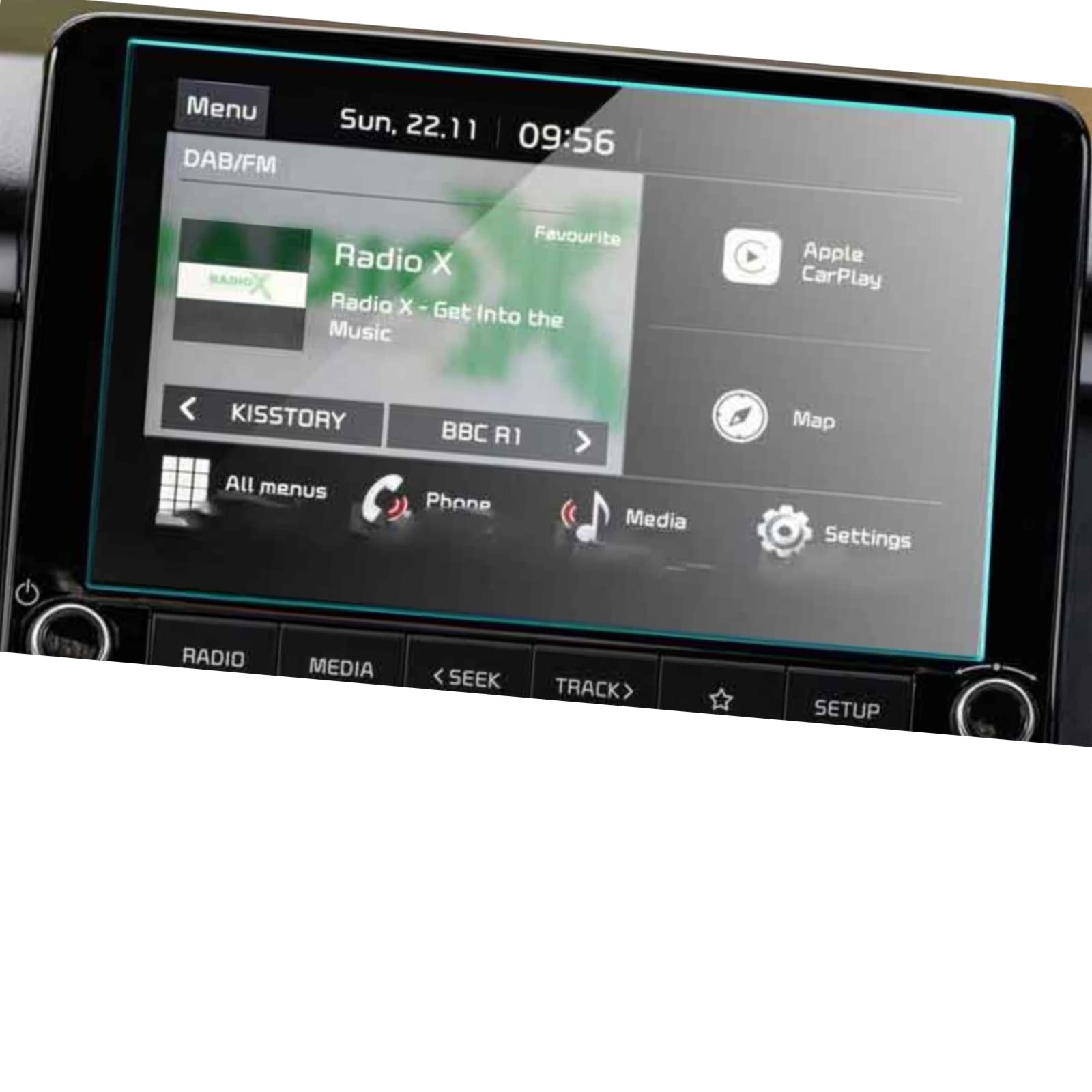 Autocollant de voiture en verre trempé Kia Stonic pour écran tactile radio GPS DVD