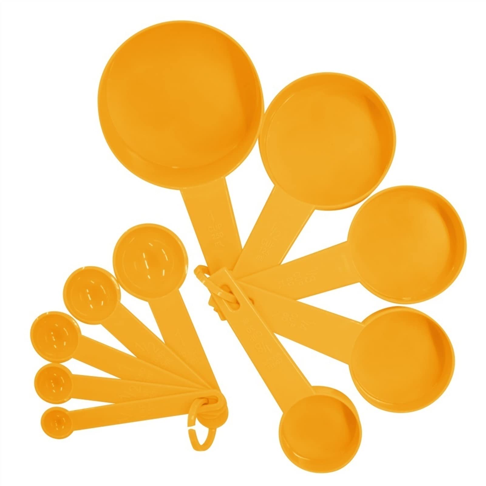 5 sztuk/zestaw 7 kolorów plastikowe kubki miarowe miarki skala kuchenne narzędzia kuchenne zestaw miarowy do pieczenia kawy cukier sól (kolor: niebieska łyżka) (fioletowa łyżka)