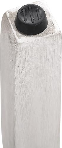 Miniatura 7 de WO Home Furniture Taburete de mostrador de 24 pulgadas, taburete tapizado sin espalda con patas blancas antiguas de madera para cocina (gris)