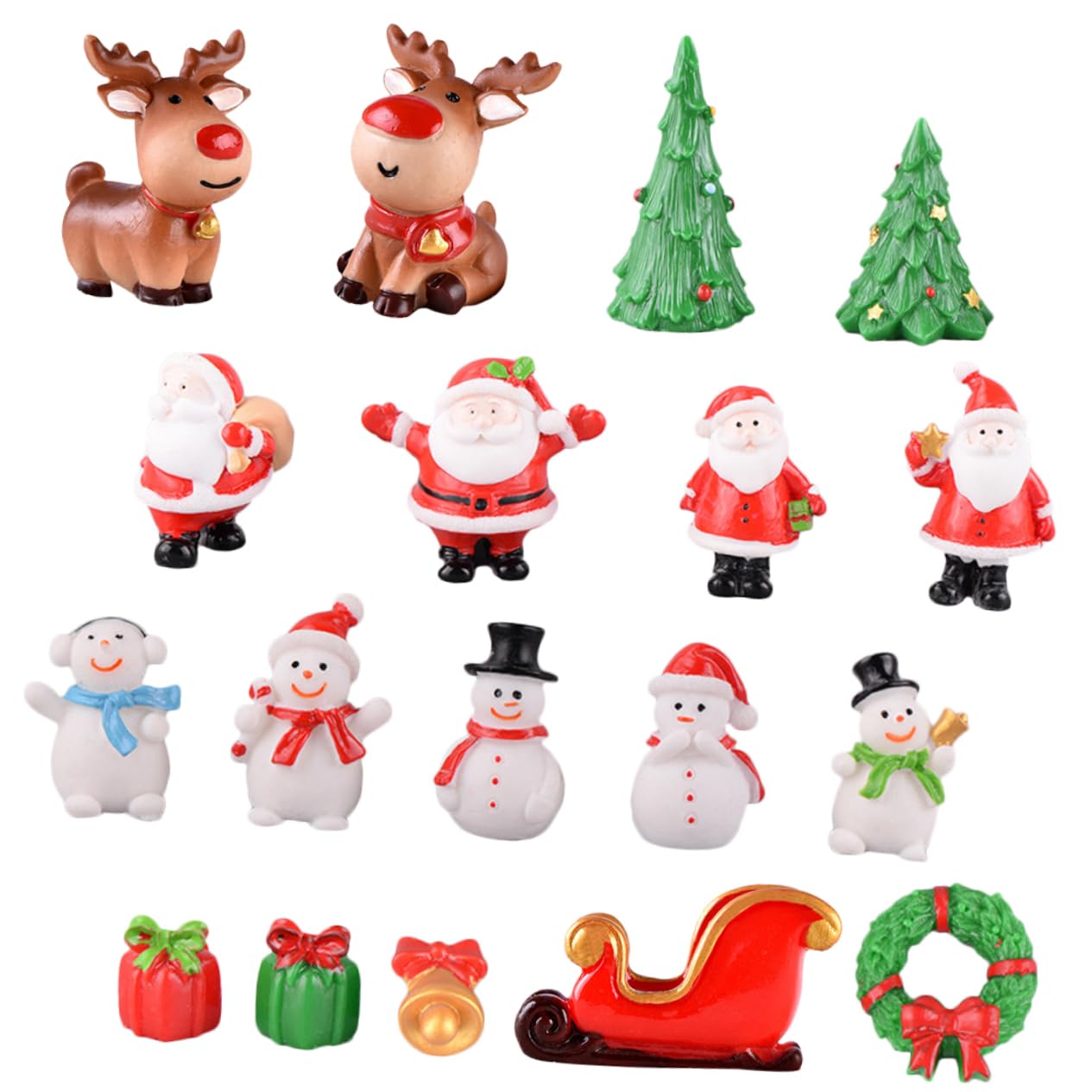 STOBAZA 1set Christmas Snowman Figurines Resin Xmas House Decor Adorable Mixed Style Snowman Ornaments for Holiday Landscape Festive Indoor Decorations