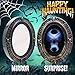 Liberty Imports Scary Motion Activated Skull Haunted Mirror with Creepy Sound and Light, Horror Prop for Indoor Halloween Party Decorations