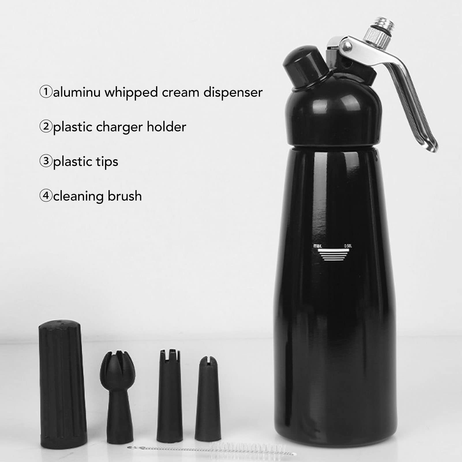 Amazon｜XHTLLO ホイップクリームディスペンサー、アルミニウム耐摩耗
