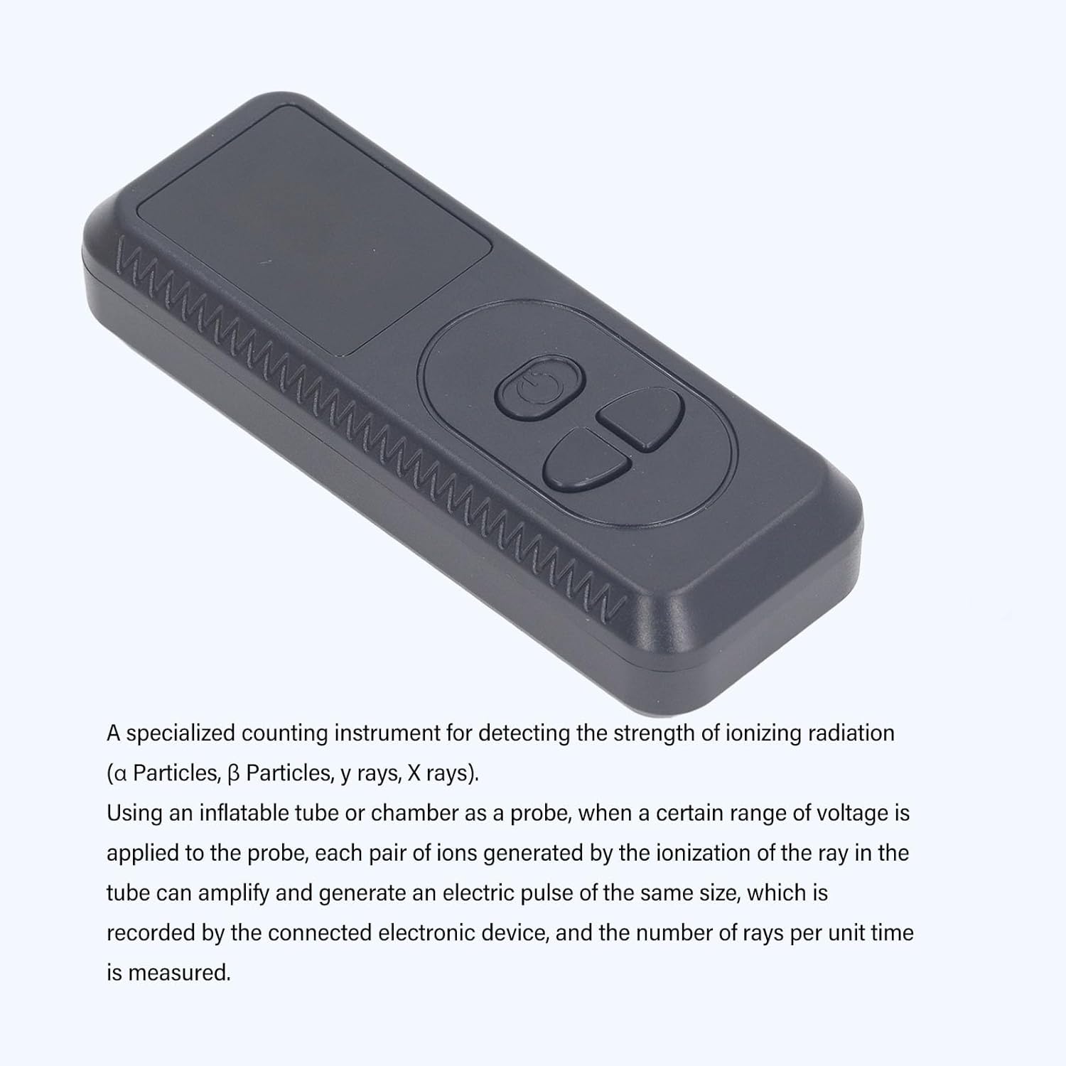 Nuclear Radiation Detector Geiger Counter Portable Handheld LCD Display Radiation Dosimeter with Audible Visual Alarm for Nuclear Waste Testing Industrial Monitoring Medical