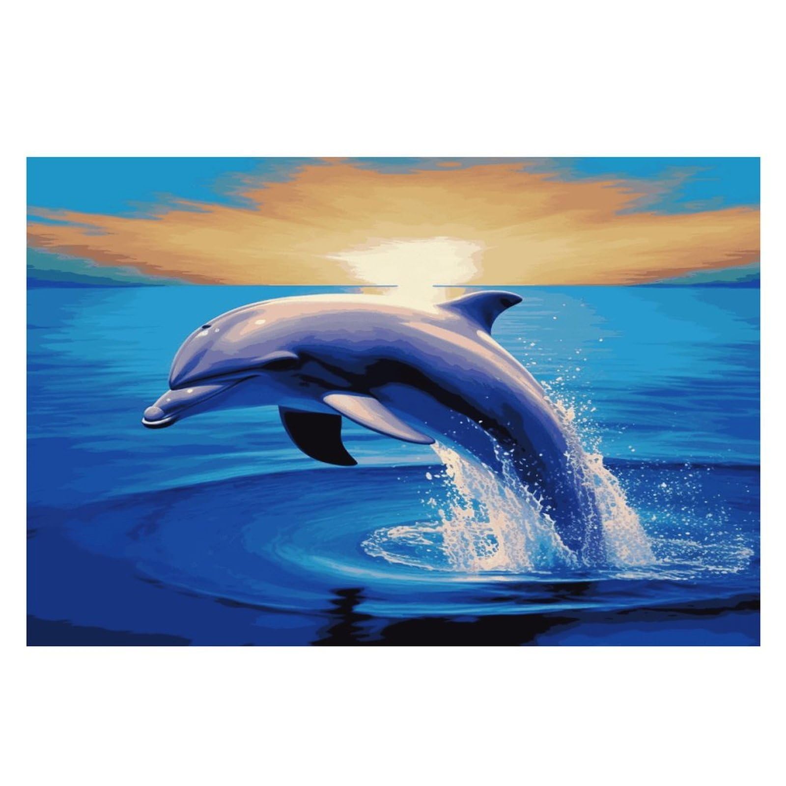Elegant Dolphin Placemats Heat-Resistant Washable Place Mats Anti Slip Dining Table Place Mats Wipeable Dining Table Mats Kitchen Decoration Placemats 17.7’’×11.8’’