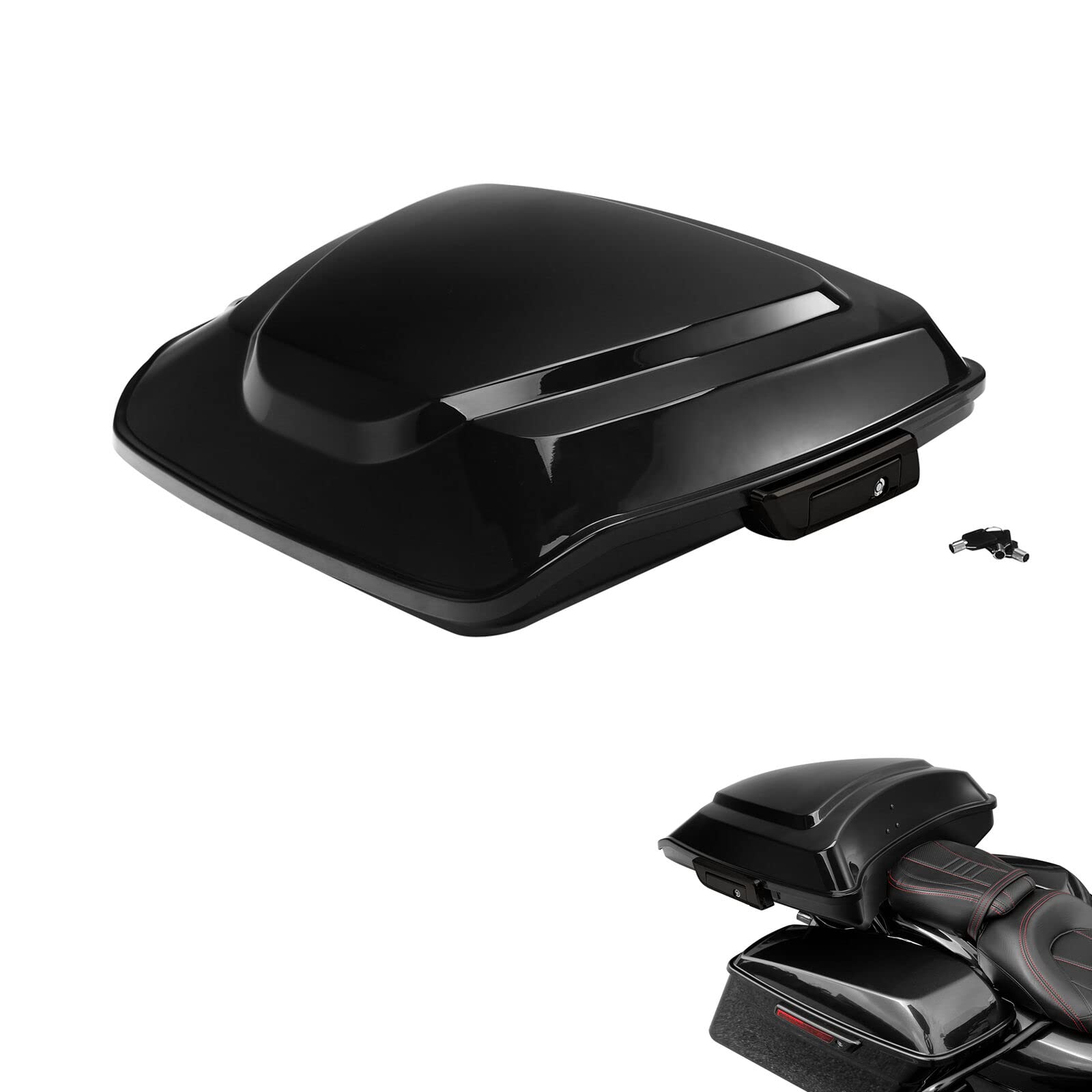 TCMT 5.5" Razor Motorcycle Trunk Box Fit For Harley 2014-2025 Touring CVO Road King Road Glide Street Glide Electra Glide Ultra Limited Pack