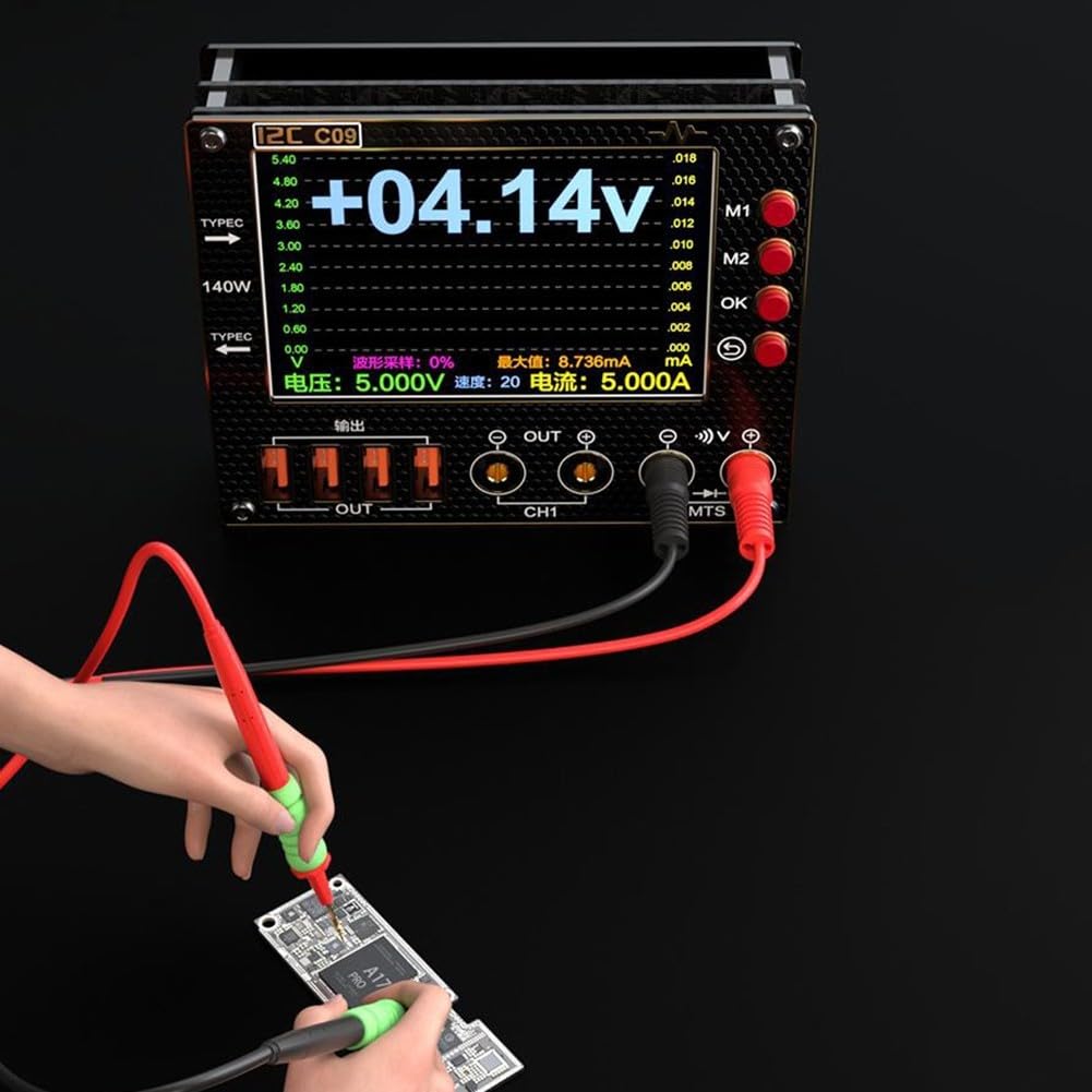 CO9 Wellenform-Amperemeter, effizientes Spannungs- und Strommessgerät mit innovativem Anzeigesystem für den professionellen Einsatz (Set 2)