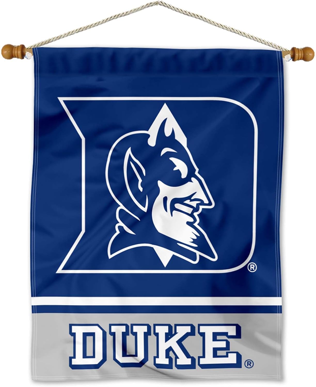 College Flags & Banners Co. Duke Blue Devils Banner with Hanging Pole