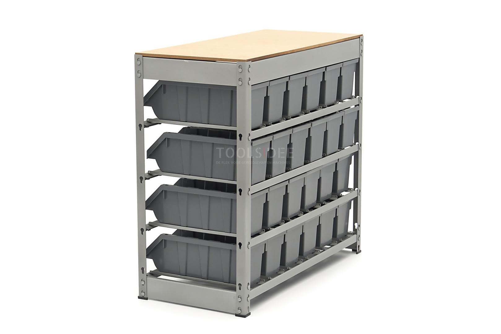 HBM-Schrank, Lager, Regal mit 24 Lagerkästen