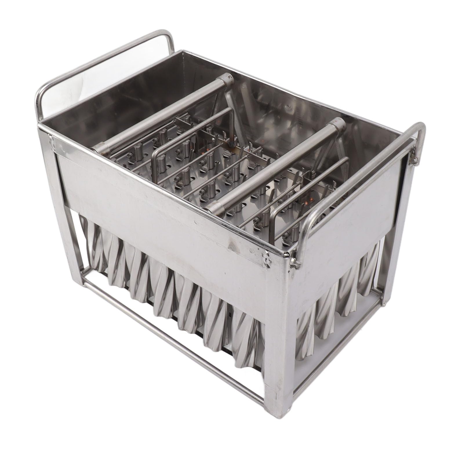 Molde para helado de acero inoxidable con 40 cavidades, limpieza sencilla, molde para hacer barras de helado con 40 cavidades, para golosinas congeladas caseras, 58 ml, 5900 g