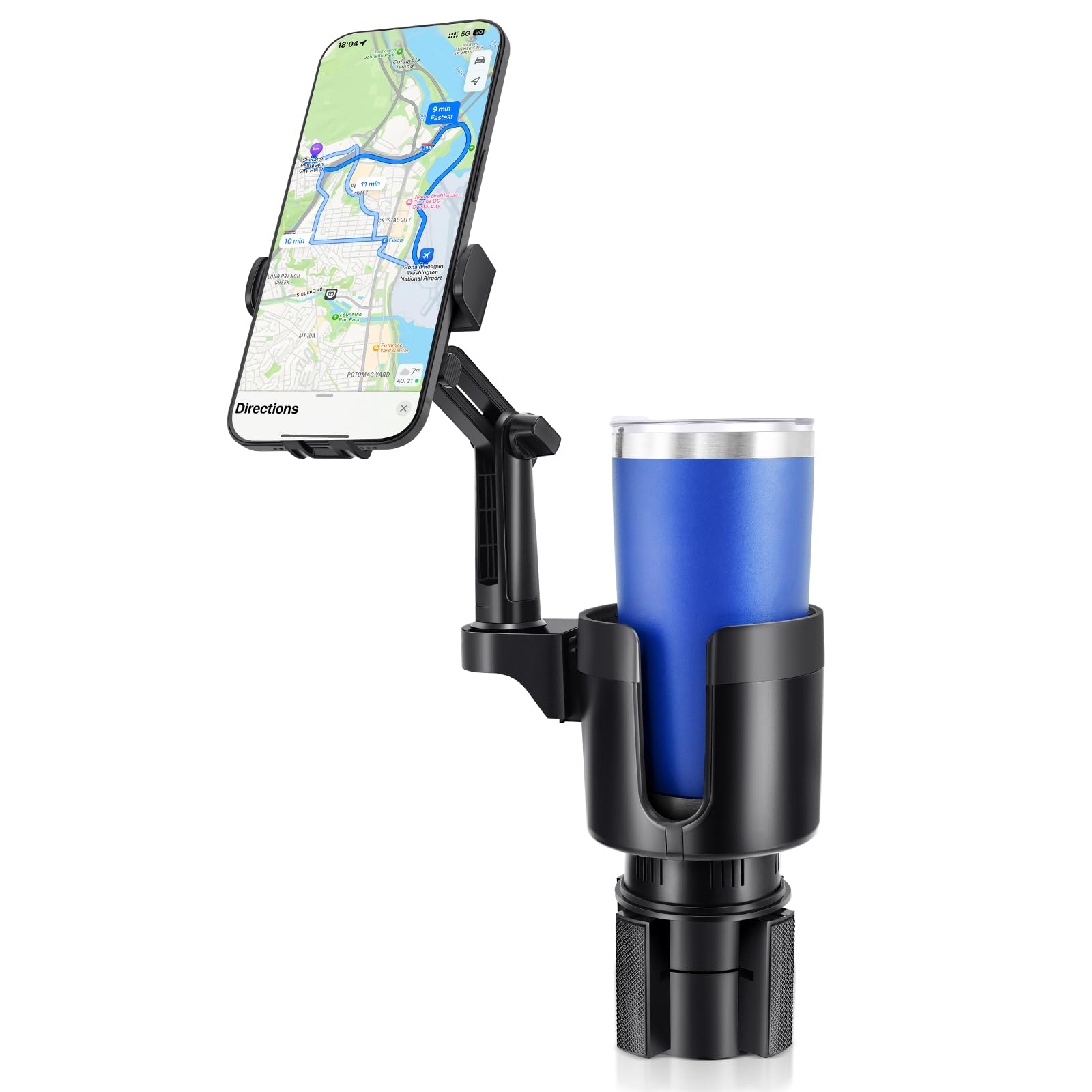 Photo 1 of **UNTESTED**
2-in-1 Cup Holder Cell Phone Holder,Adjustable 360° Rotation Universal Phone Holder Fits 4.0-7.0" Devices, Compatible with 12-40 oz Bottles