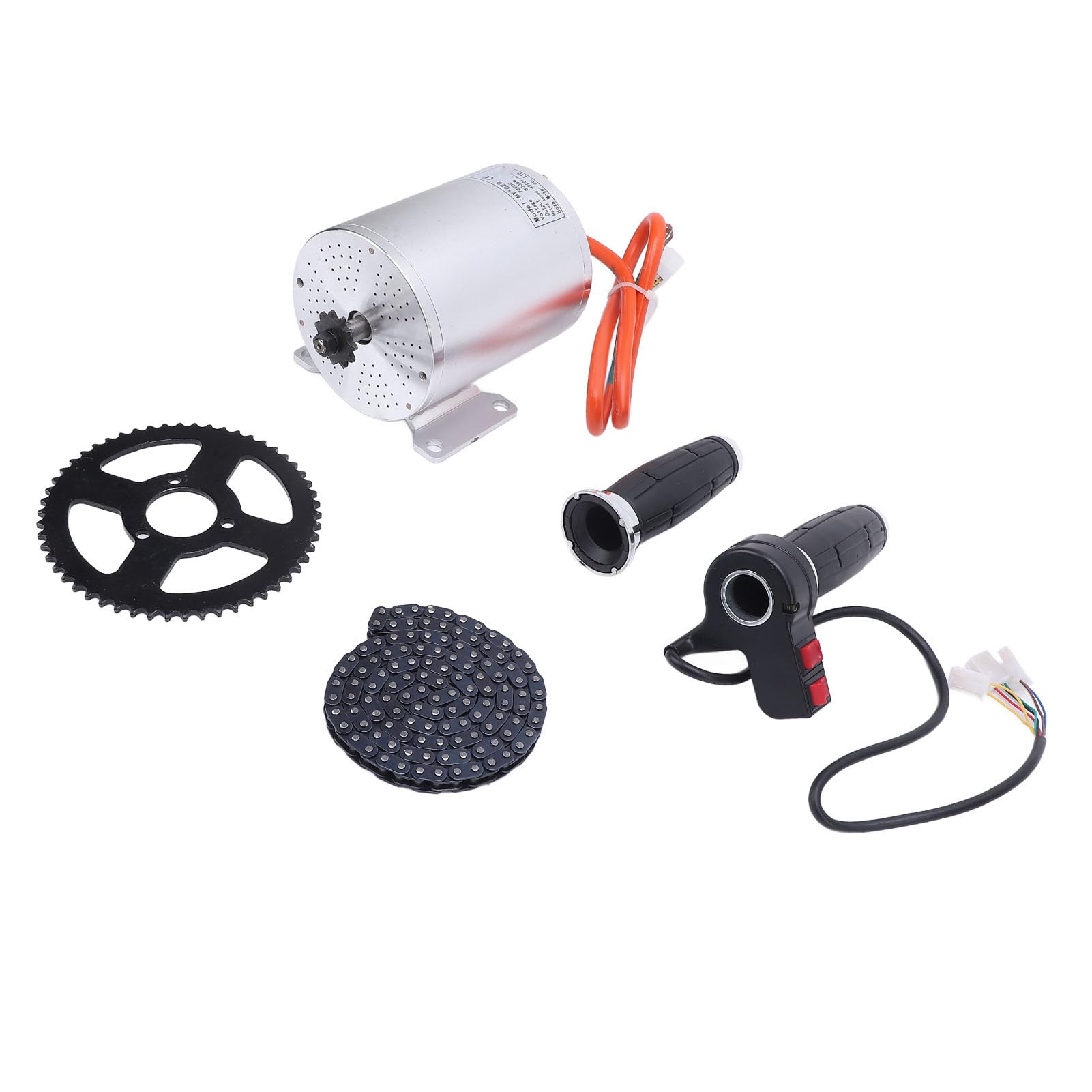 POENVFPO Electric Scooter Brushless Motor Kit,72V 3000W Drive Motor with Sprocket Chain Throttle Grip DIY Accessories for Scooter Motorcycle