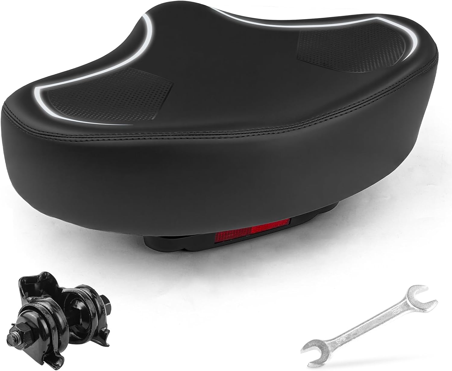 WEEROCK Noseless Wide Bike Seat Oversized E Bike Saddle for Men Women