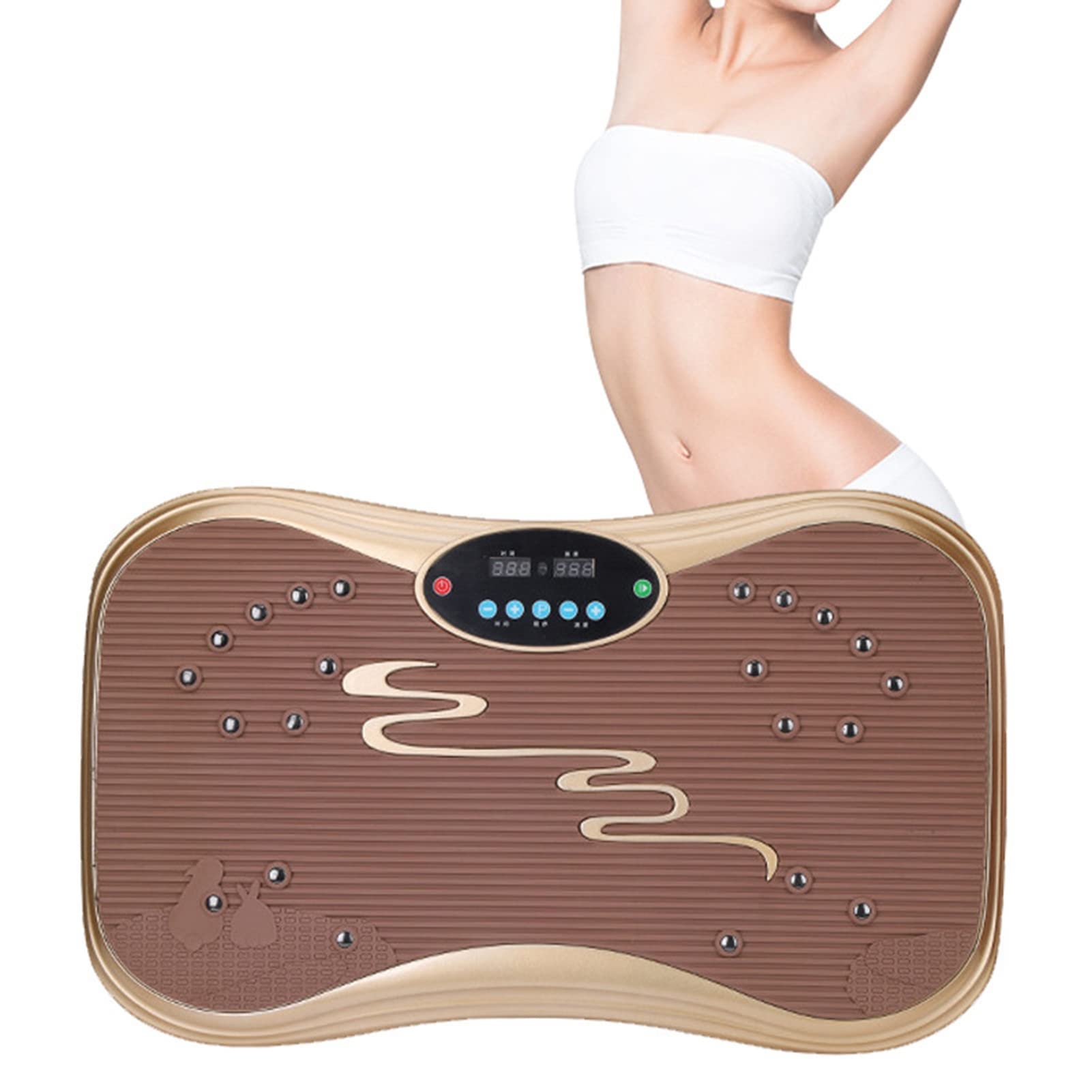 Vibration Power Plates Exercise Equipment for Home Use Exercise Vibration Platform 99 Levels of Intensity Resistance Bands with