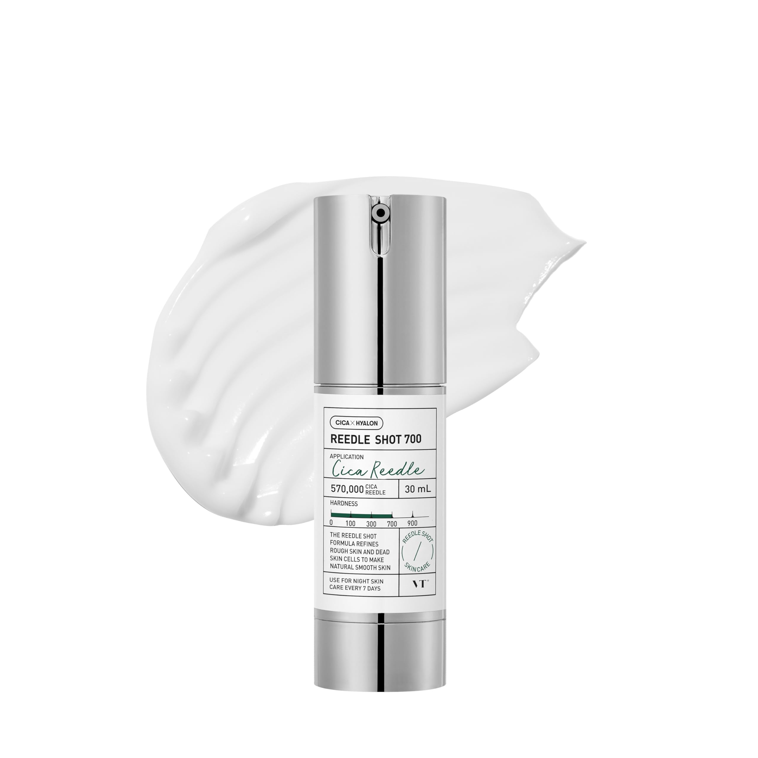 VT COSMETICS CICA Reedle Shot 700, suero con microagujas Spicule, exosoma y centella asiática, exfoliación y poros, cuidado del acné e imperfecciones, piel cristalina, potenciador coreano, (30ml)