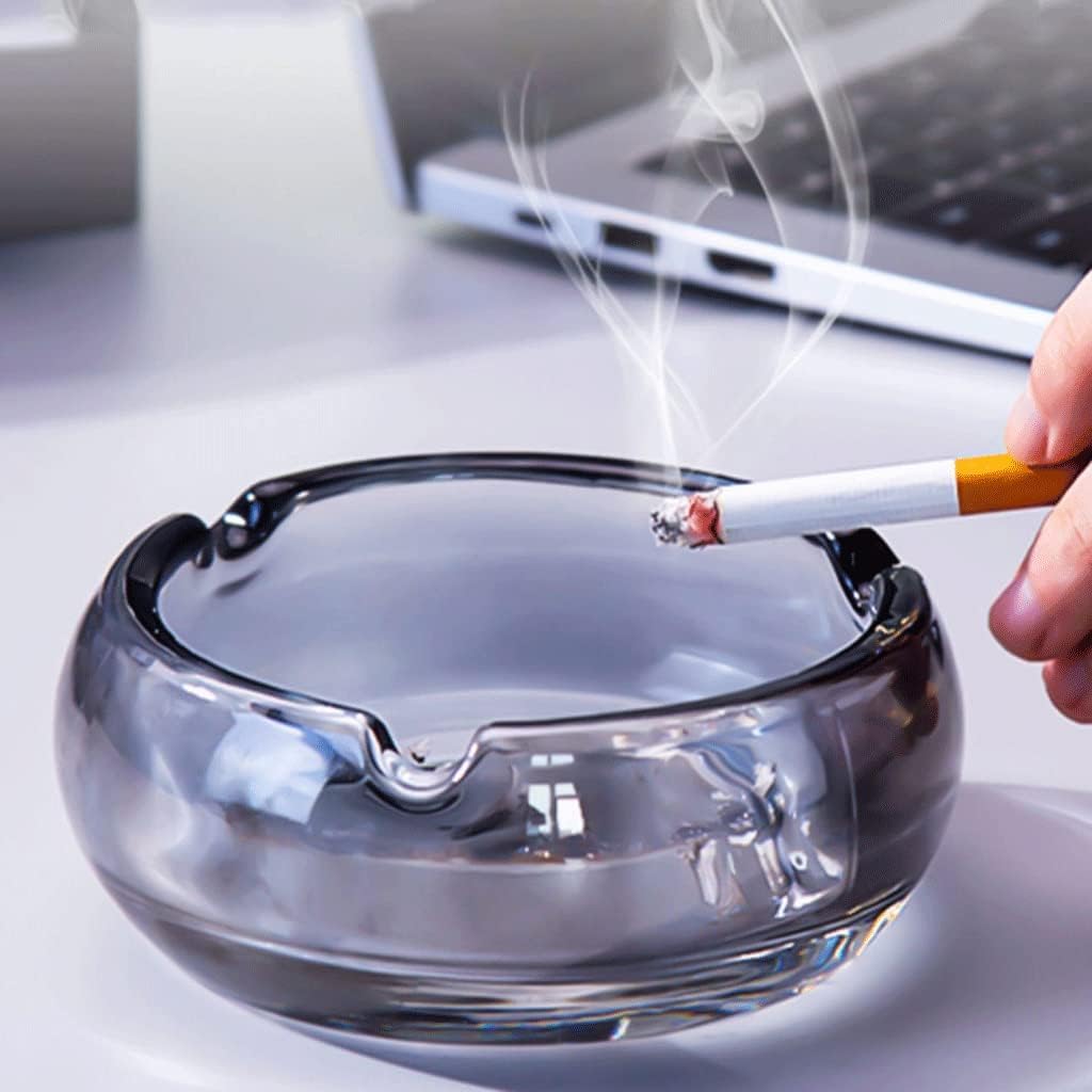 Posacenere In Vetro Con Sabbia Azzurra - Design Antivento Per Interni Ed Esterni - Foto 3