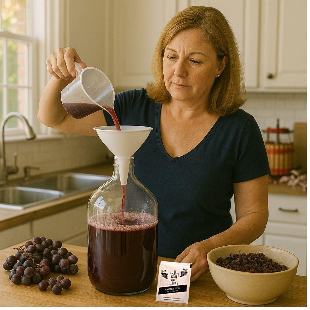 Wine Yeast 50L, Levadura para Vino Tinto y Blanco, Para Sidra, Para Hidromiel, Fermentación Activa