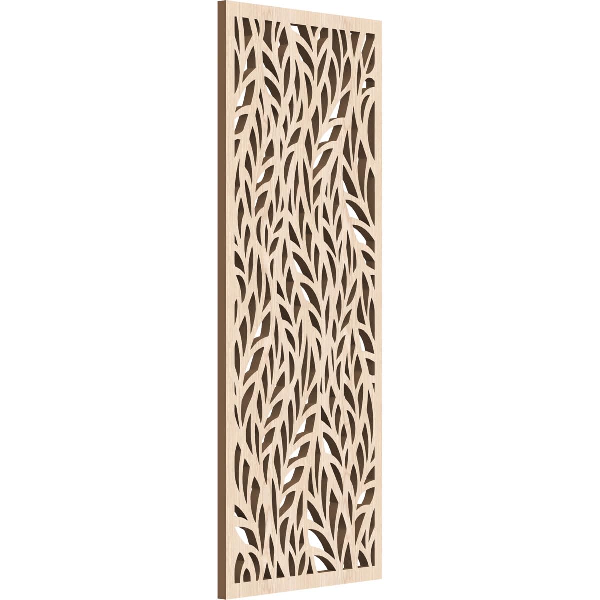 Ortonville Decorative Pierced Fretwork Wood Wall Panels, 9 3/8"W x 24 3/8"H x 3/8"T, Red Oak