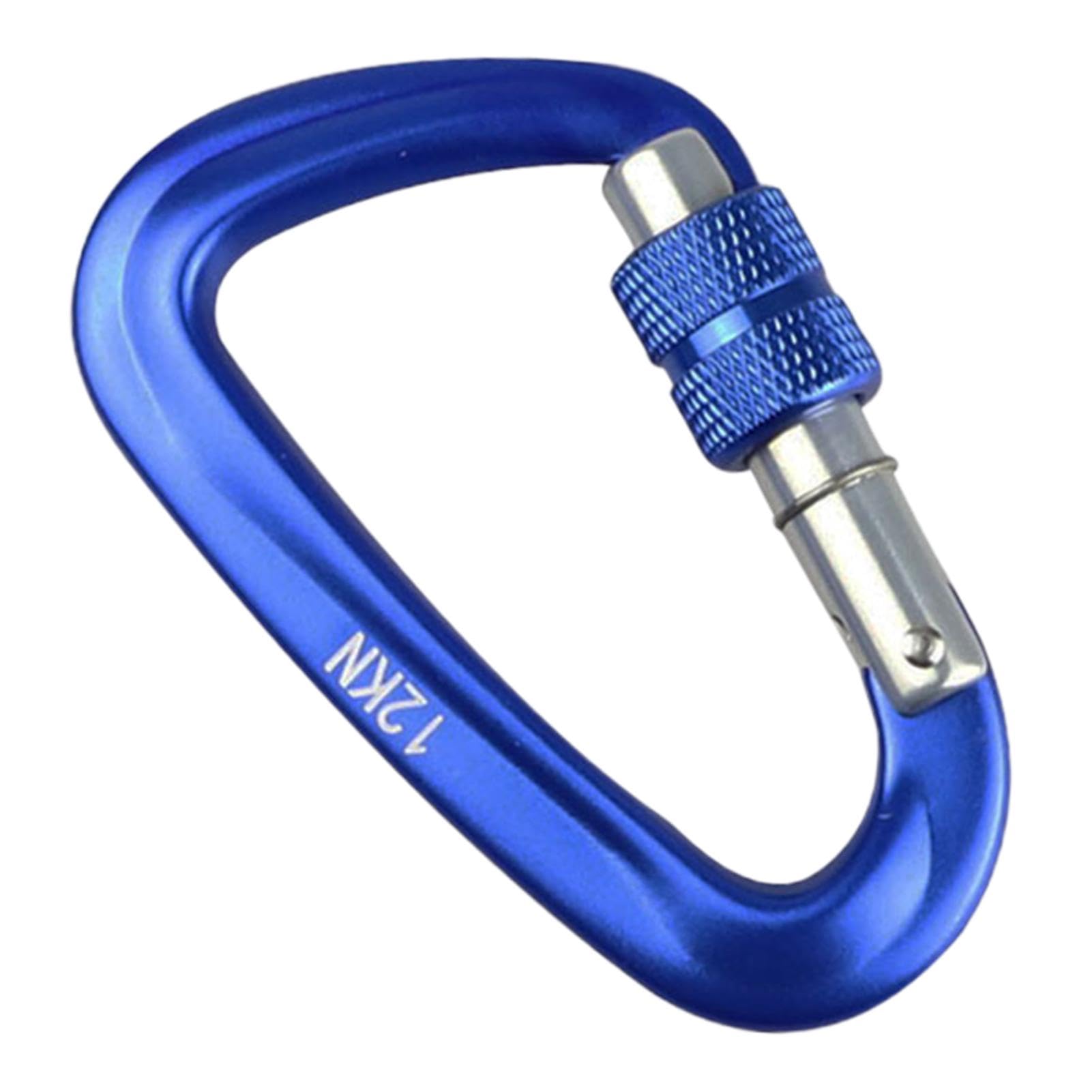 Carabiner Clip - Heavy Duty Climbing D Ring Clip, Multifunctional Climbing Carabiner Hook | Easy Carrying Metal Carabiner Hiking Clips, Mountain Climbing Clips for Outdoor Hiking, Camping, Travelling