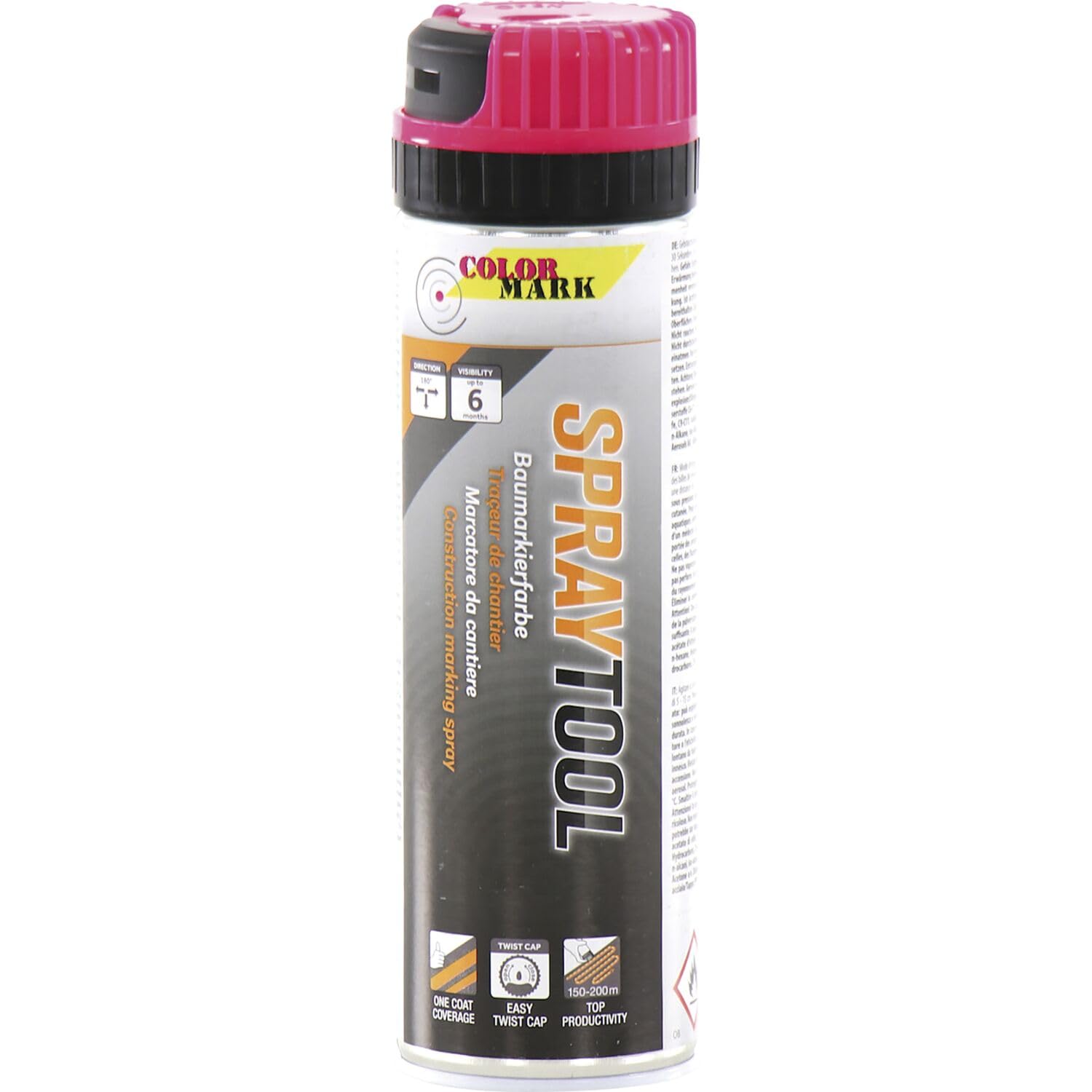 vasalat Markierungsspray Set - Markierspray Neon pink für schnelle und saubere Markierungen, 12 Stück