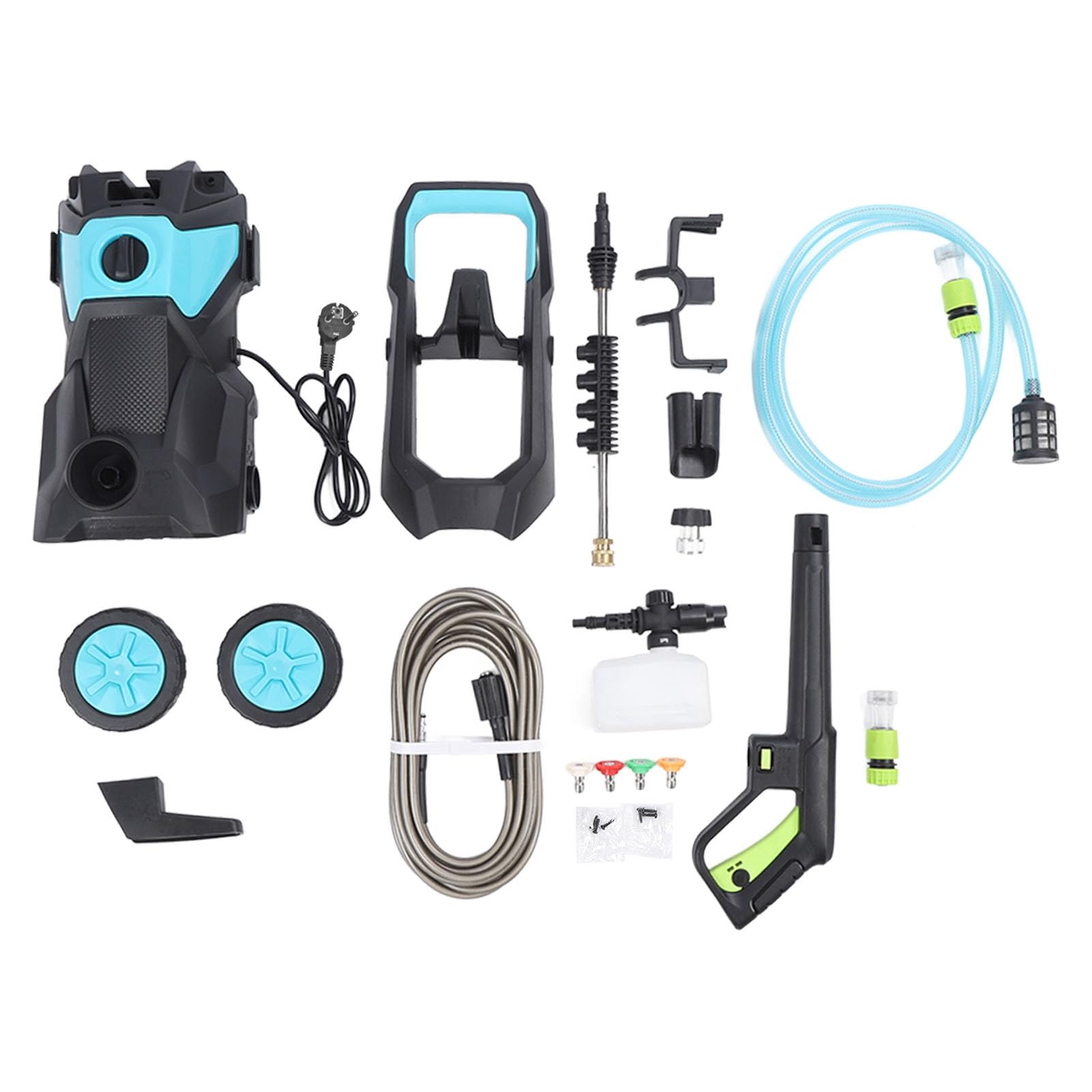 Generic Hidrolimpiadora Eléctrica de Alta Presión 4000 PSI con Cañón de Espuma para Coches y Jardines (Blue)