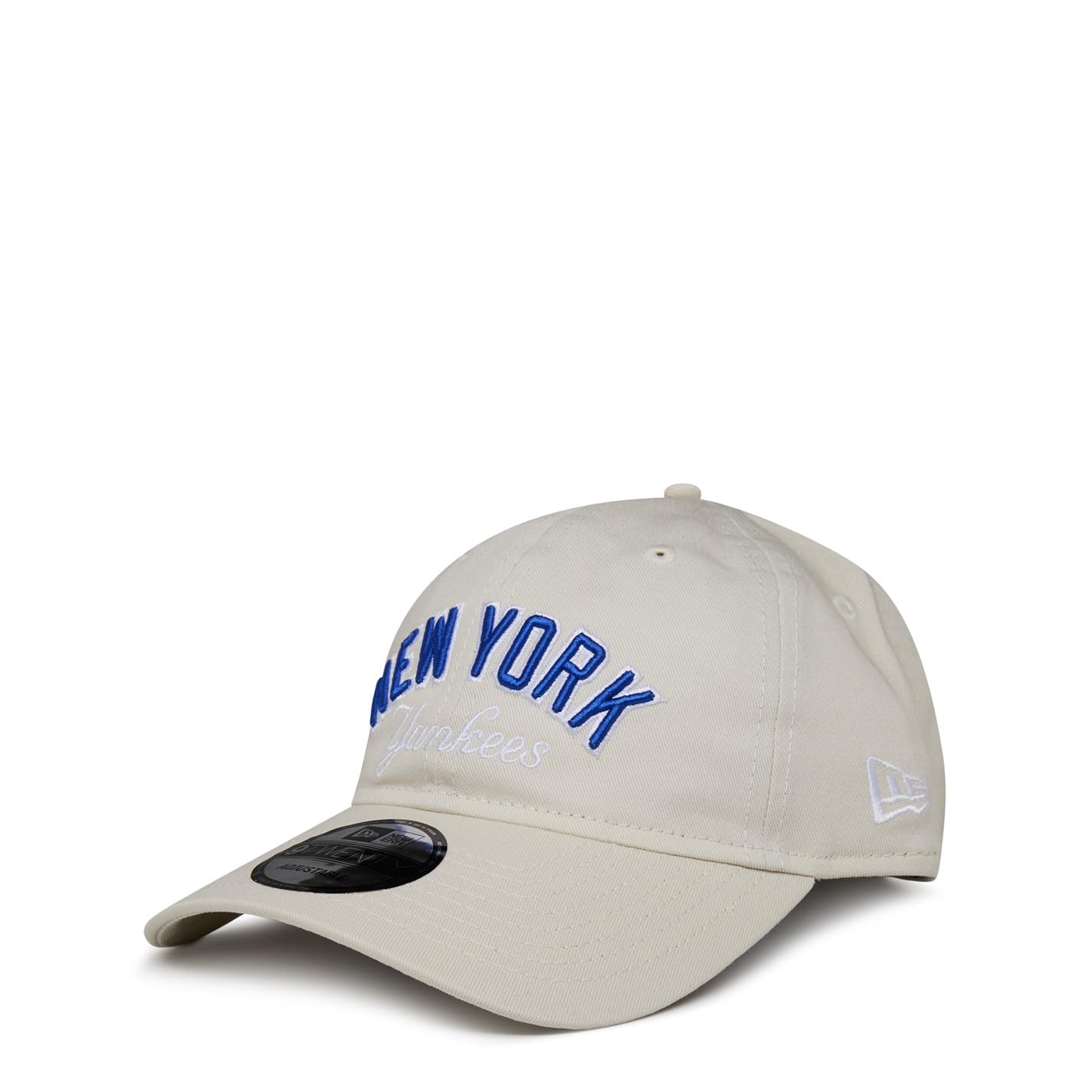 New Era Unisex Ny Beige Adult's 9Twenty Wordmark Mlb New York Yankees Baseball Cap Hat White