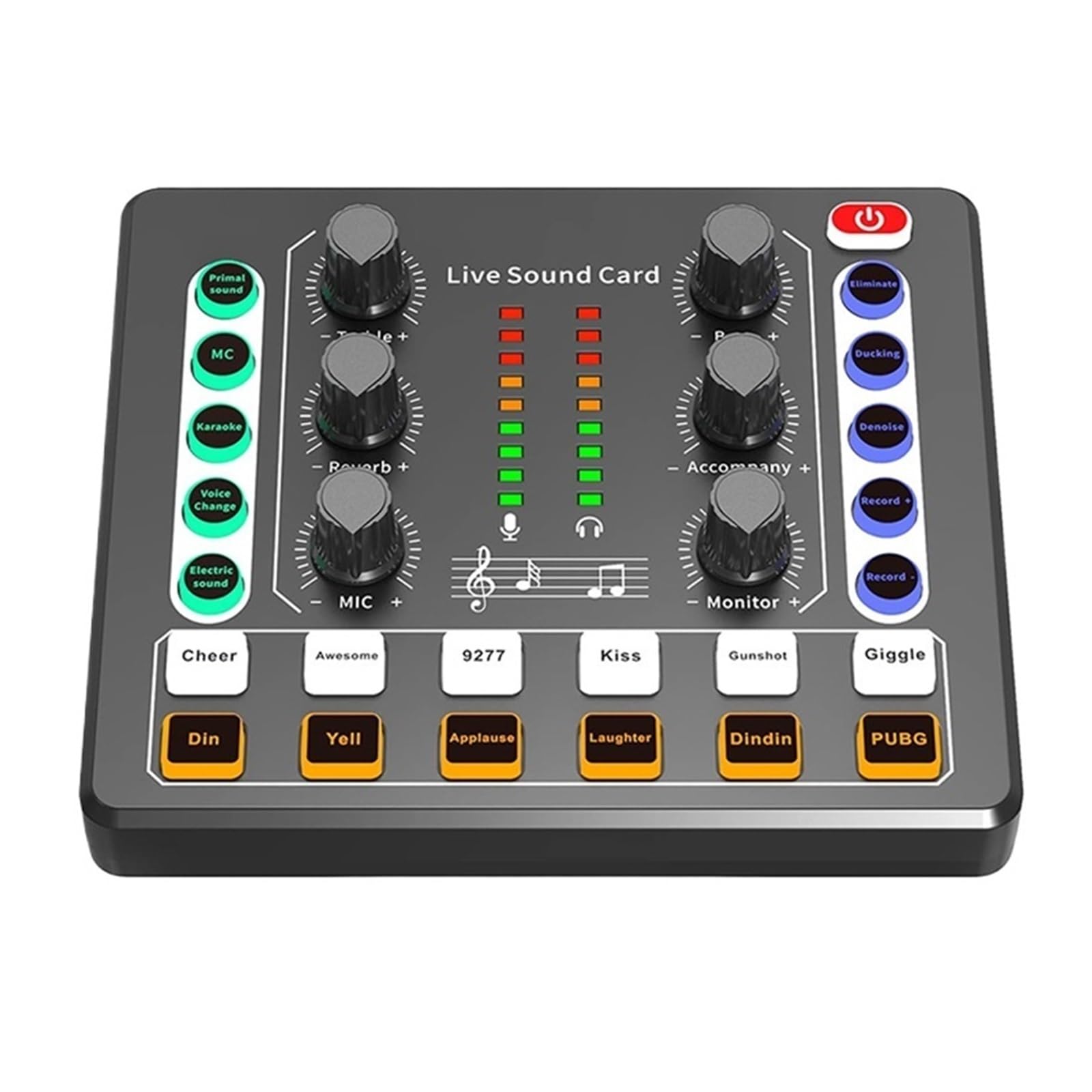 Interfejs Audio Z Efektami Karty Dźwiękowej Na Żywo DJ Mixer I Zmieniaczem Głosu, Idealny Do Przesyłania Strumieniowego Żywo/podcastingu/gier