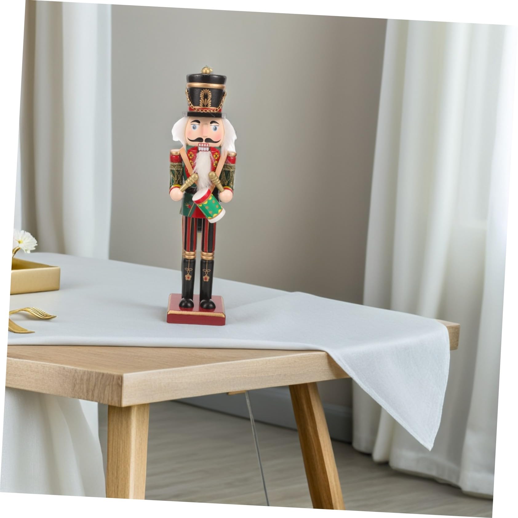 Decoración de Navidad de Madera Adorno para Mesa Regalo Festivo para Hogar Oficina y Restaurante Decoración Estable y Artesanal