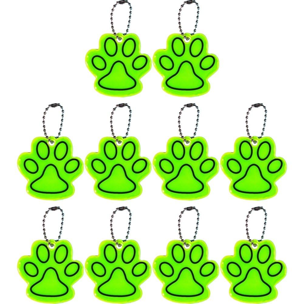 Sslvya 10 Pcs Reflector Pendant, Waterproof Safety Reflectors Pendant High Visibility Reflective Charm Keychain Pendants for Night Walking, Running, Camping