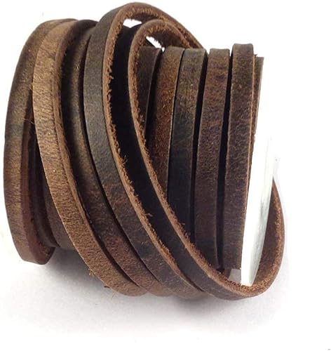 Miniatura 6 de Cords Craft Cordones de cuero con acabado mate plano de 0.118 in para la fabricación de joyas, encaje de cuero Latigo de grano superior, cordón de