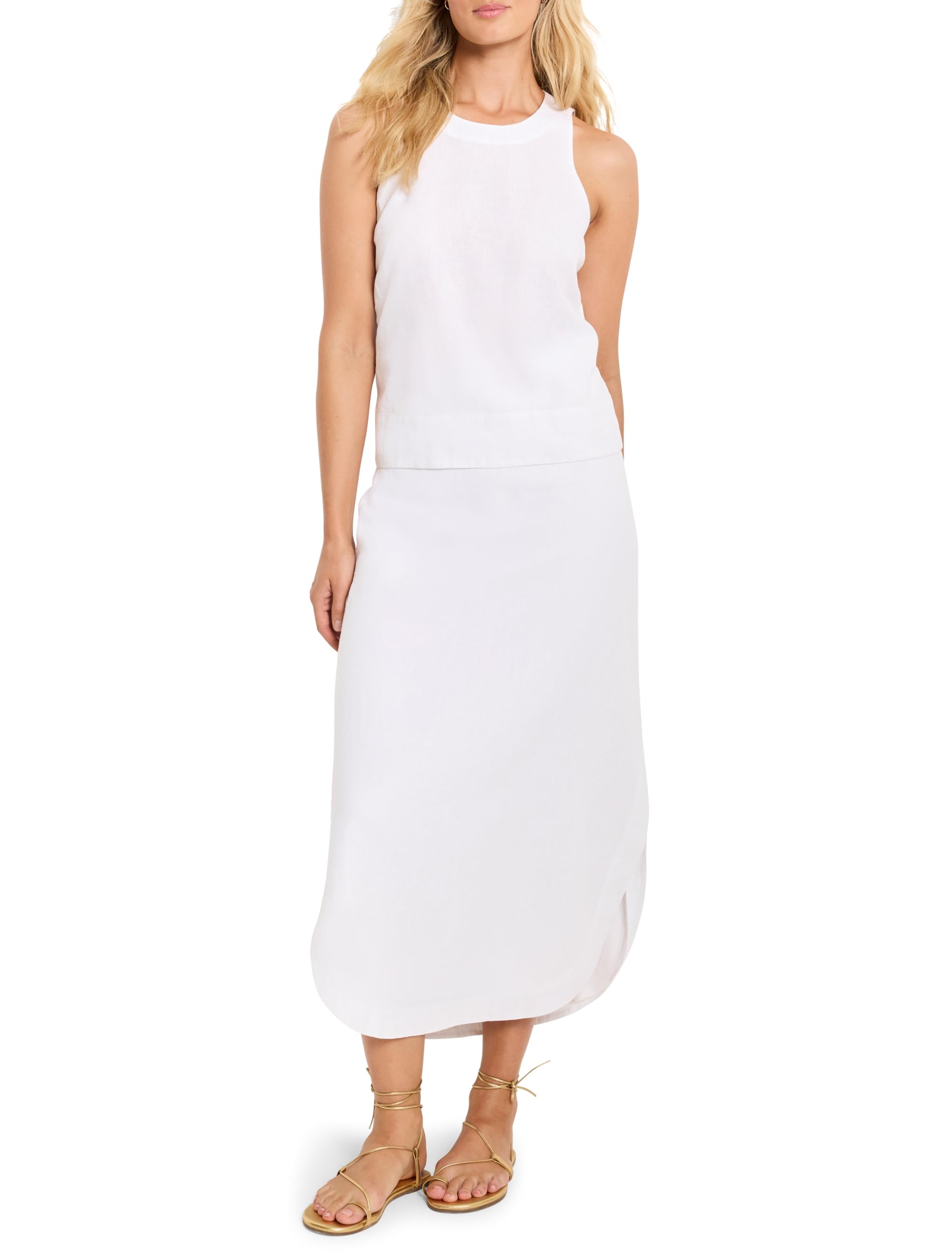 NIC ZOE Womens Rumba Linen Dip Skirt