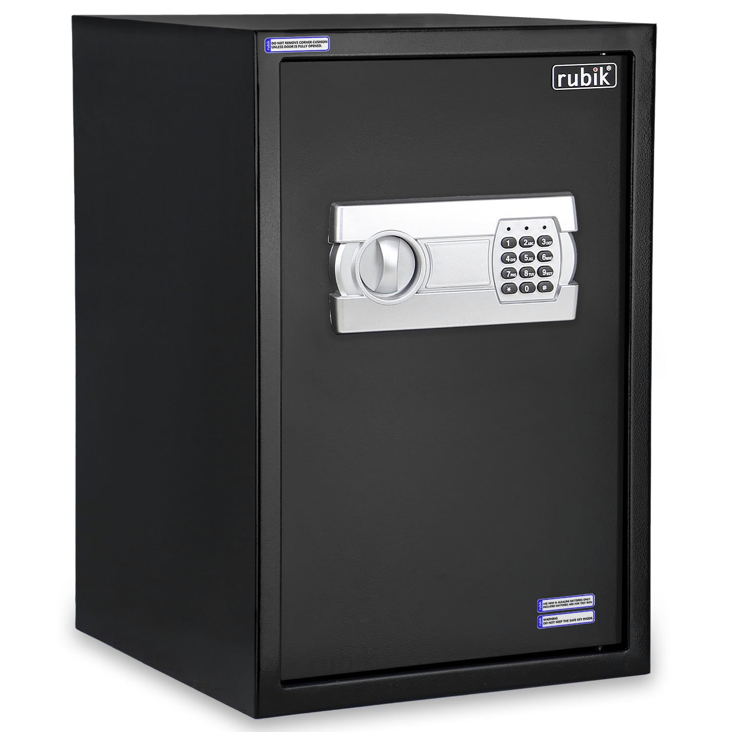 Rubik Safe Box Large for Home Office with Digital Combination Lock and Emergency keys RB50EGC (Size 50x35x30cm) Black
