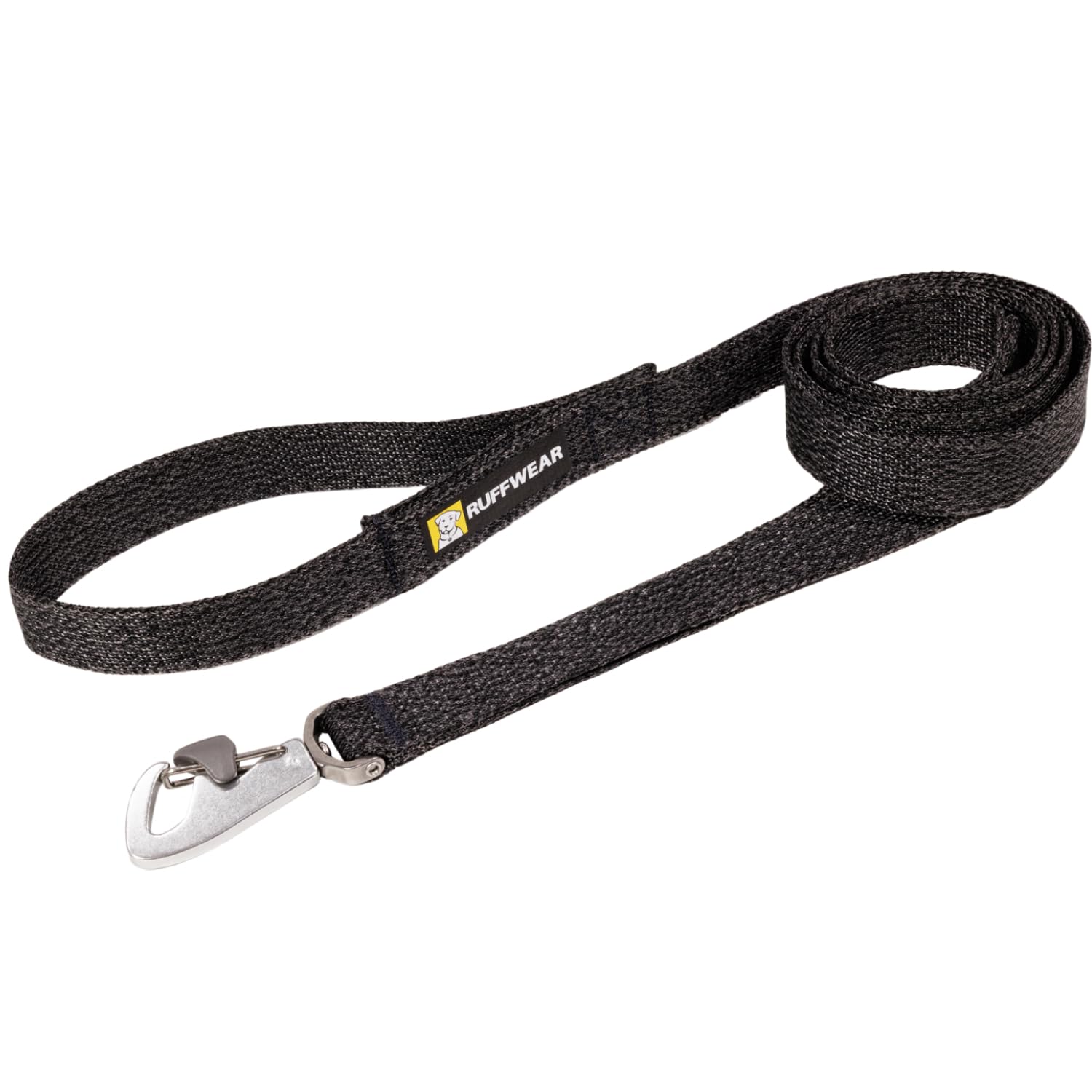 Ruffwear Front Range Dog Lead 1.5m, Lightweight & Strong Everyday Dog Leash, Engineered Knit, Soft & Flexible Handle with Carry Loop for Pet Poop Bags, Obsidian Black