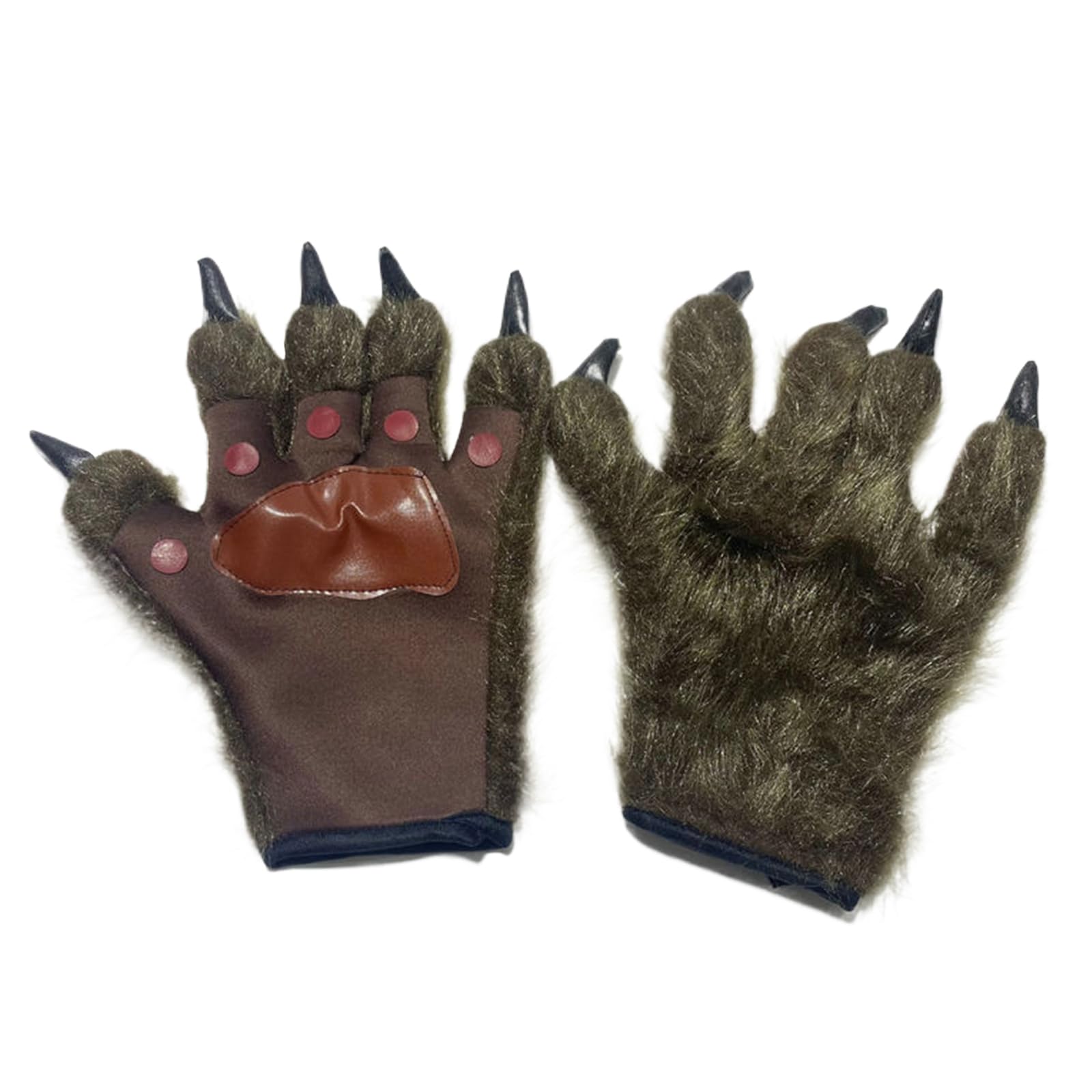 HUIFACAI Animal Claw Gloves for Teens Adult Werewolf Costume Gloves Halloween Roleplay Gloves Party Mittens Dress Up Hand Gloves