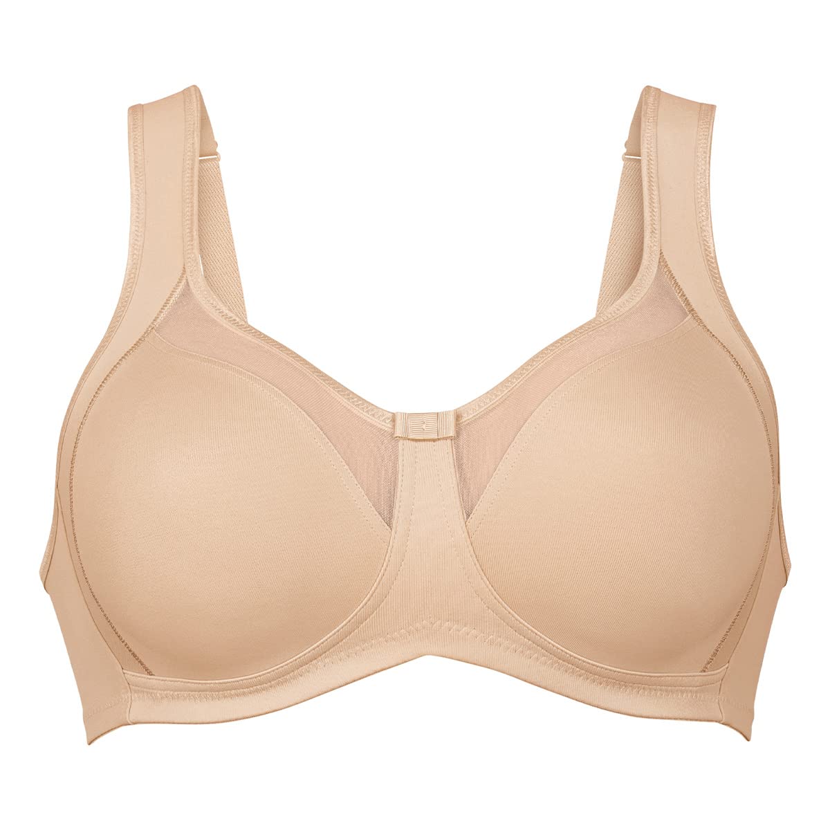 Anita Clara Komfort-BH ohne Bügel – Damen BH mit Halt & Komfort | Dreigeteilte Cups, Entlastungsträger, Mikrofaser, hoher Rücken, bis Cup H