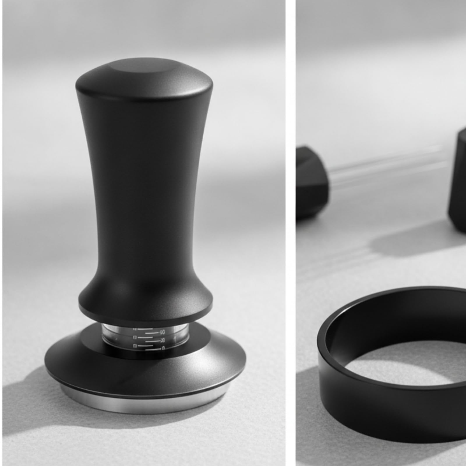 Baoblaze 1 Pezzo Pressino caffè Espresso Tamper Accessori Distribuzione Set Acciaio Silicone con Supporto Utensile E Tappetino Protettivo Adatto per Domestico Bar Ufficio, con 8 Aghi di Ricambio
