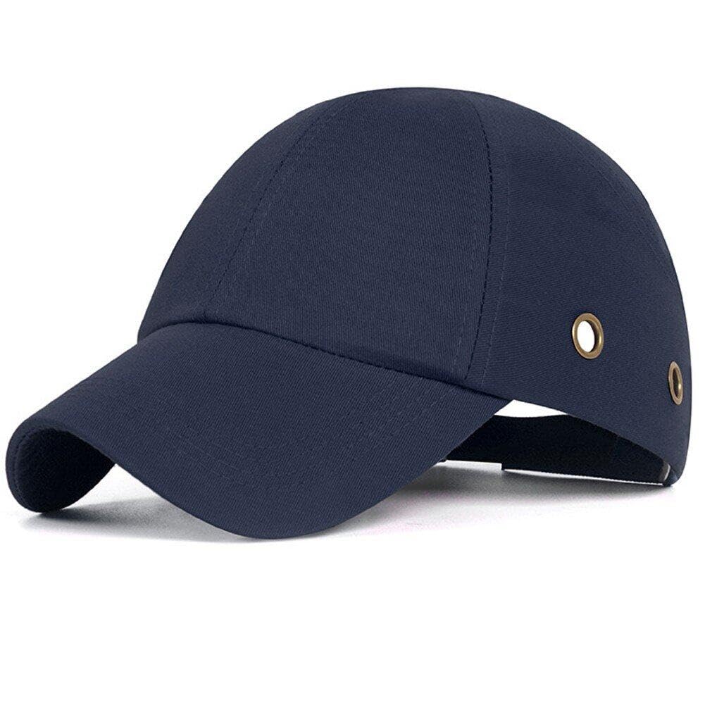 Hrippy Dark Blue Bump Cap Abs Inner Shell Baseball Hat Lightweight Breathable Hard Hat Work Safety Protective Helmet Anti-Collision Cap