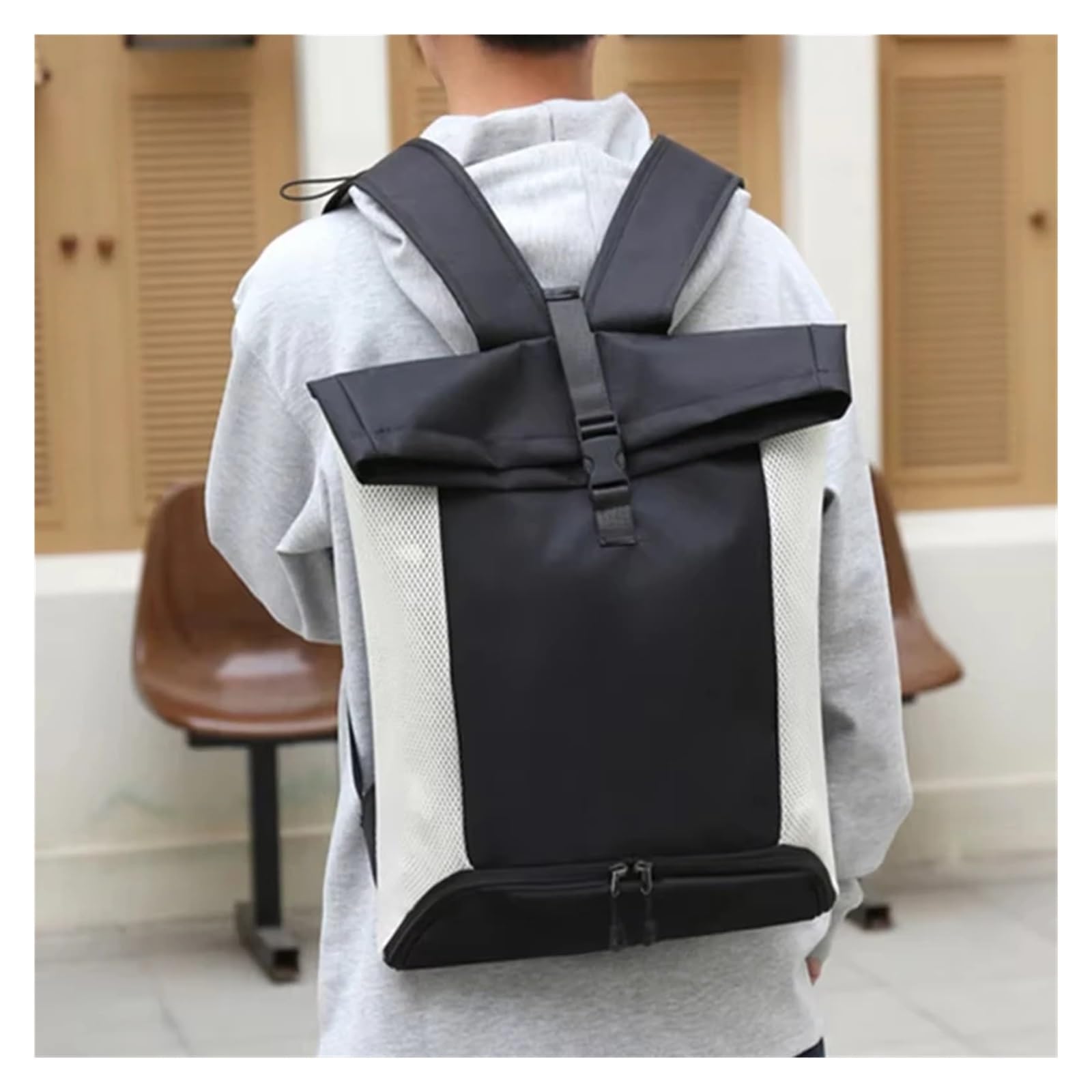 20L Basket Gym Bag Fitness Zaino Grande Borsa Sportiva per gli Uomini con Separato Scomparto Pallone TravelBag per Calcio Pallavolo Pack