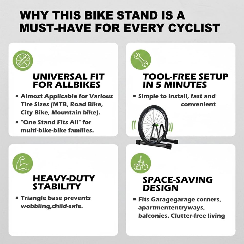 1pc Portabiciclette, Strumento Di Parcheggio Per Biciclette A Pavimento E A Parete, Portabici Autoportante Per Parcheggio