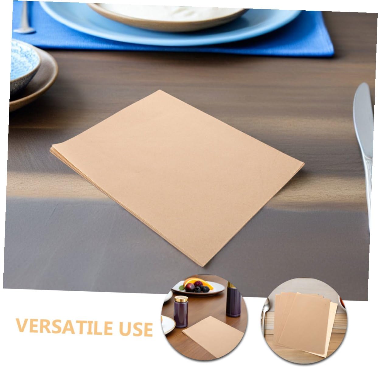 UKCOCO 500piezas Bandeja De Horno Papel Vegetal Resistente Grasa De Papel Para Hornear De Grueso Para Pizza Barbacoa y Repostería