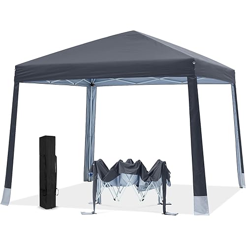 COOSHADE 10x10Ft Easy Pop-up Canopy Tent Instant Outdoor Folding Shelter(Dark Grey)
