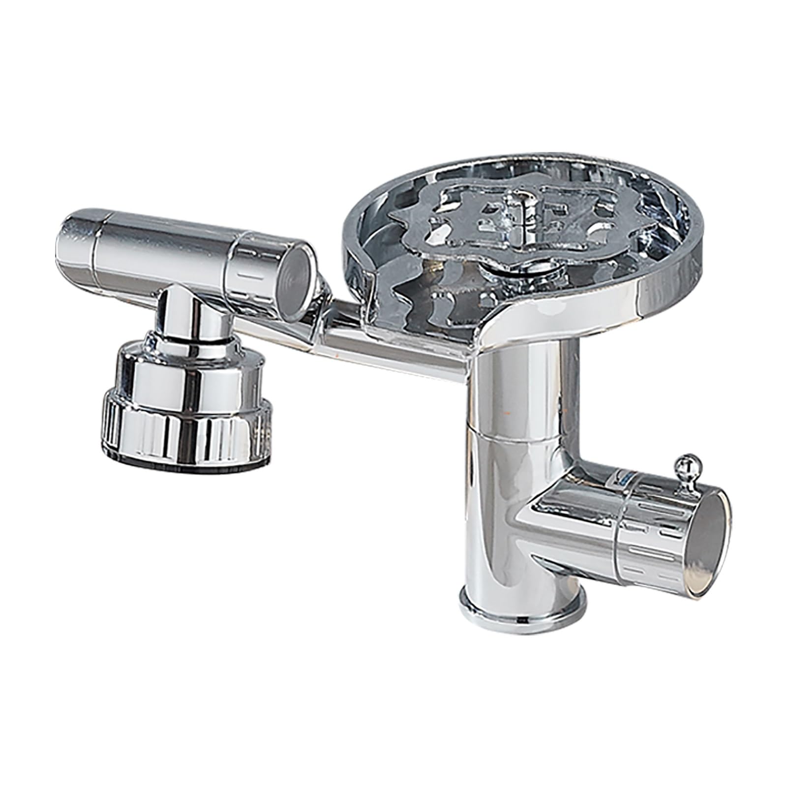 2-in-1 Sink Faucet with Glass Rinser, Rotating Tap, 4 Water Modes for Kitchen Use
