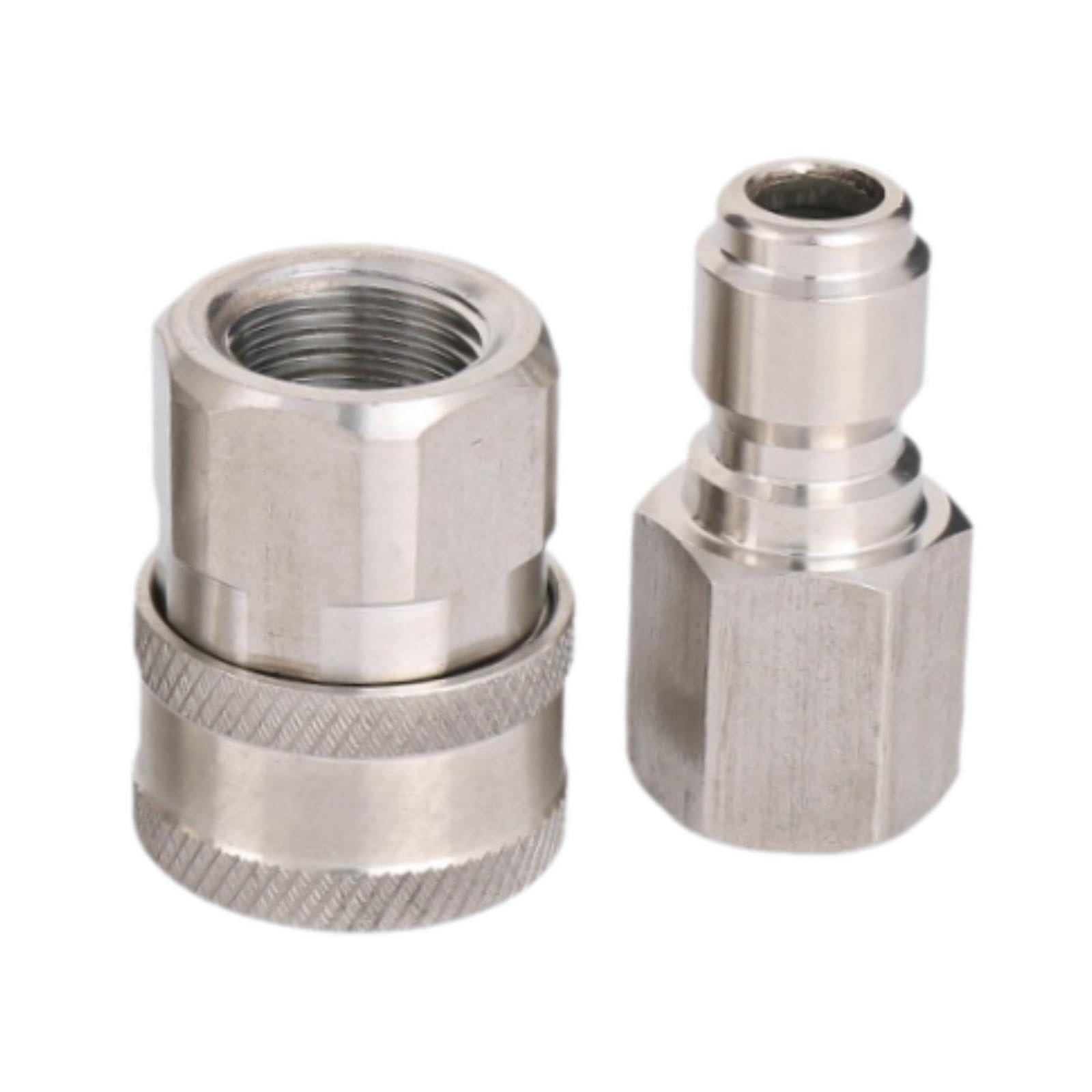mophrati Pressure Washer Adapter Set Features Reliable 3/8 Inch Quick Connect Fittings Stainless Steel Long Lasting Service Pressure Washer Adapter Set Easy