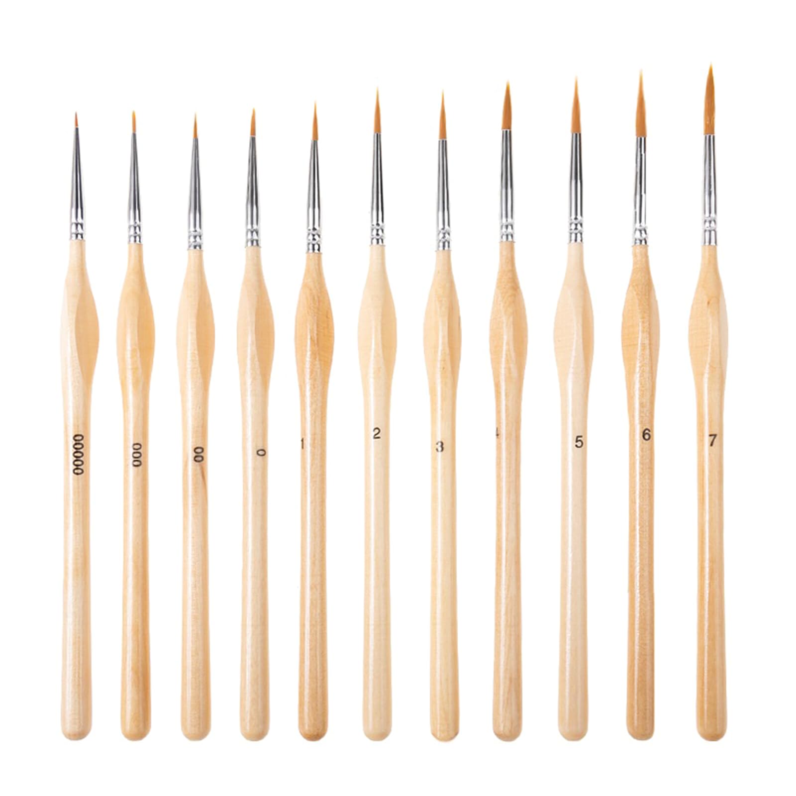 11Pcs Fine Detail Paint Brushes Miniature Brushes for Acrylic Watercolor Gouache Oil Face Painting Scale Model Figurines Miniature