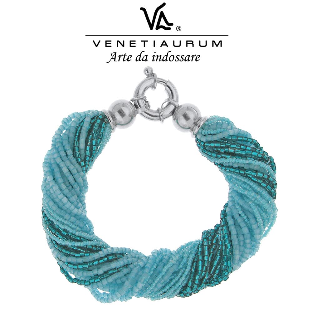 Venetiaurum - Bracciale Multifili per Donna In Vetro E Argento 925 anallergico - Gioiello Made In Italy Certificato