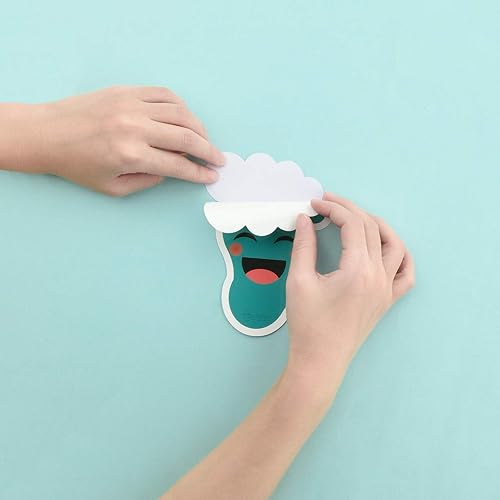 Vista 9 de Beautyflier Calcomanías amarillas de dibujos animados para niños (20 pares), material de PVC impermeable, autoadhesivo, guías de distancia social